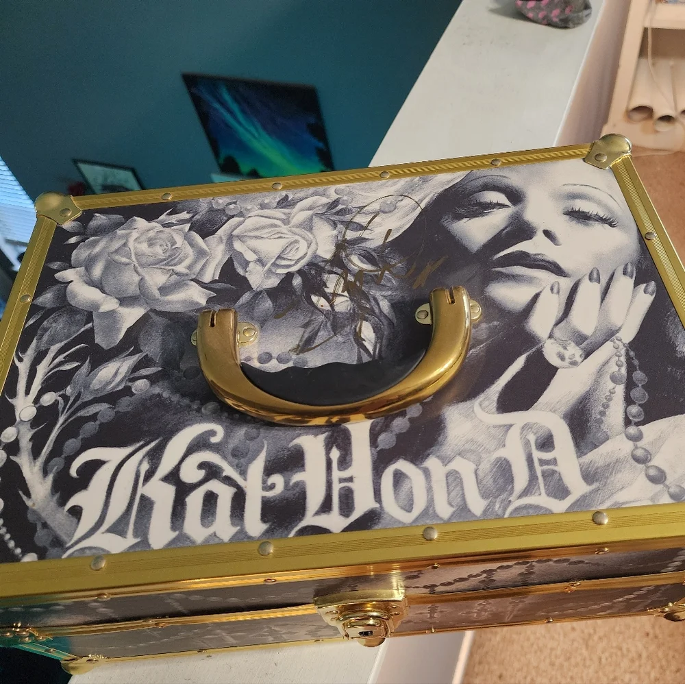 Kat Von D 10th Anniversary Limited Edition Train Case Make Up Case - SIGNED
